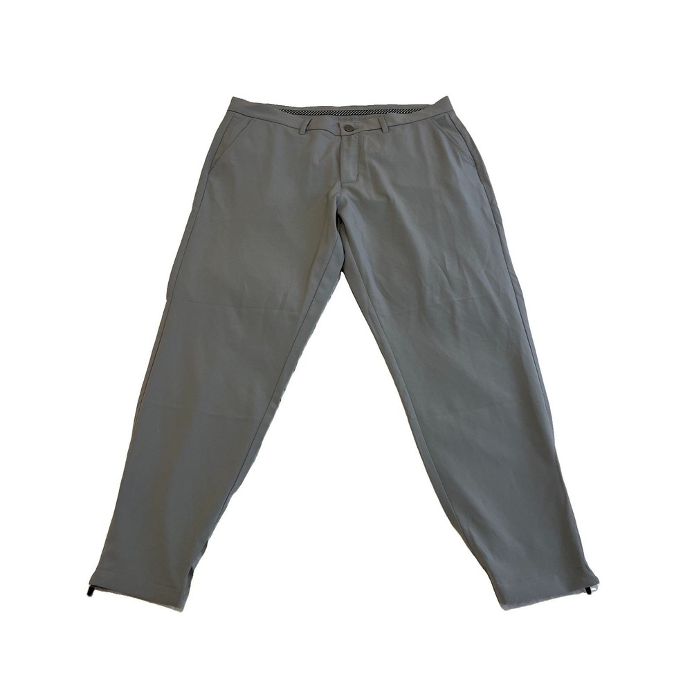Primo Golf Jogger Pants Mens 36 Short Gray Performance Stretch Tapered Ankle Zip